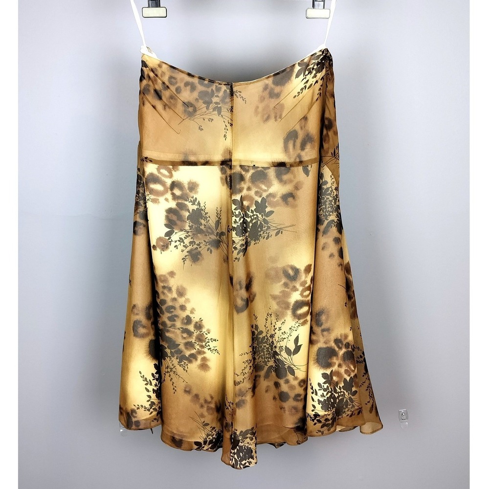 Banana Republic 100% Silk Voluminous Flowy Chiffon Midi Skirt Whimsigoth